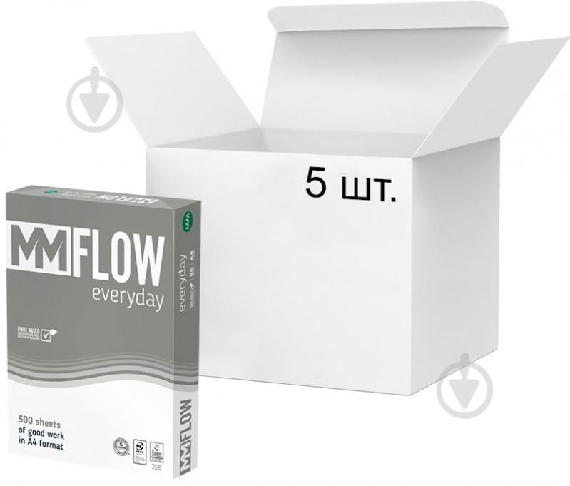 Бумага офисная MM FLOW Everyday 5 упаковок A4 80 г/м 500 листов - фото 1 Бумага офисная MM FLOW Everyday 5 упаковок A4 80 г/м 500 листов - фото 1
