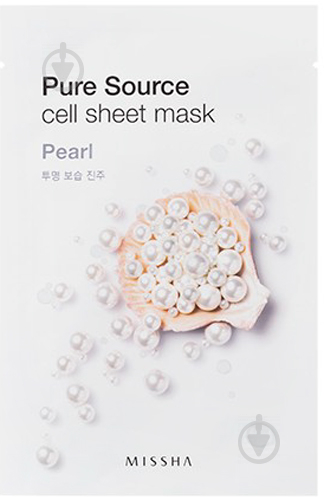 Маска MISSHA Pure Source Cell Sheet Mask Pearl тканинна 21 г - фото 1