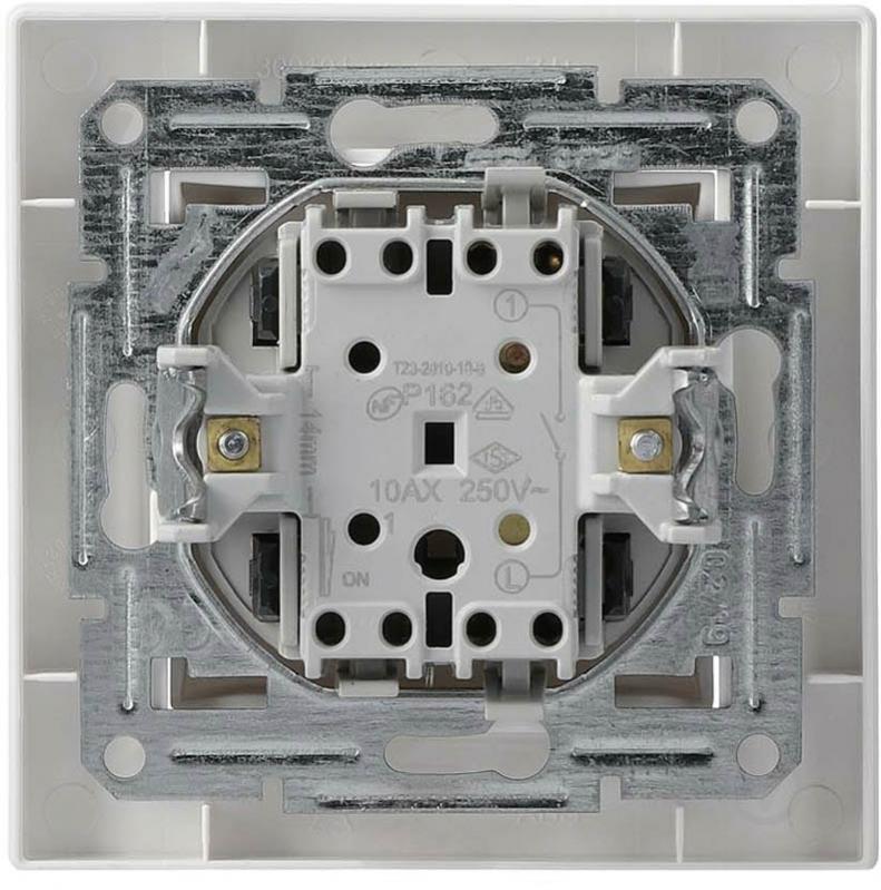 Вимикач одноклавішний Schneider Electric Asfora без підсвітки білий EPH0100121 - фото 4