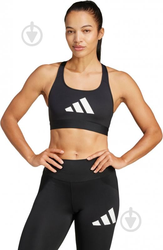 Бра Adidas PWRCT BL BRA JG1414 р.S черный - фото 1