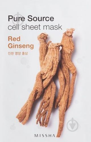 Маска MISSHA Pure Source Cell Sheet Mask Red Ginseng тканинна 21 г - фото 1