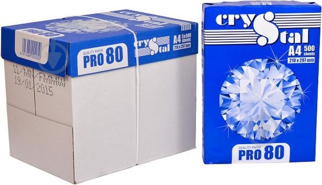 Бумага офисная Crystal Pro 100 упаковок A4 75 г/м белый 500 листов - фото 2 Бумага офисная Crystal Pro 100 упаковок A4 75 г/м белый 500 листов - фото 2