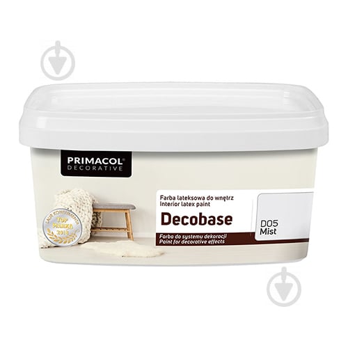 Декоративна фарба PRIMACOL DECORATIVE Decobase білий 1 л - фото 1