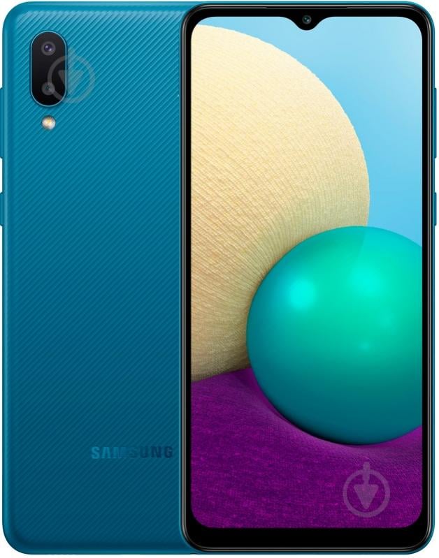 ᐉ Смартфон Samsung Galaxy A02 2/32GB blue (SM-A022GZBBSEK) • Купить в ...