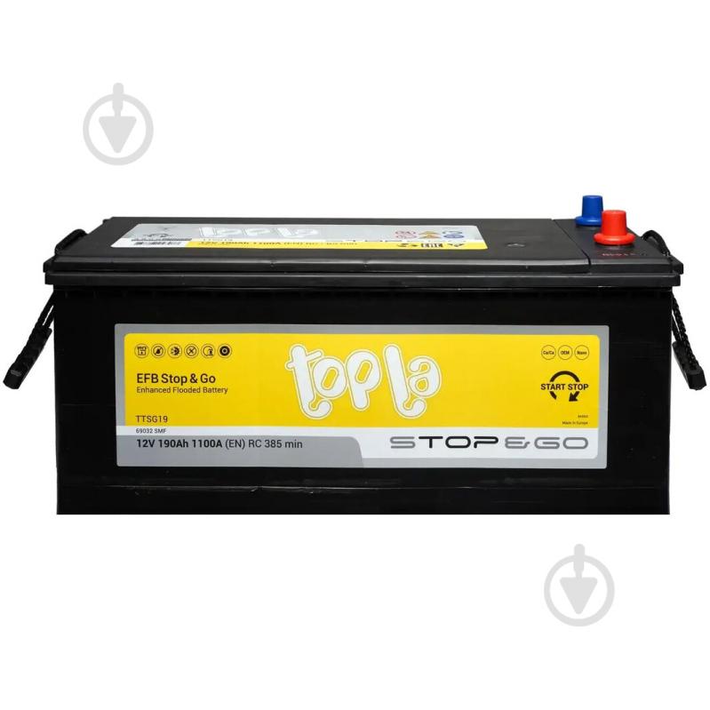 Аккумулятор автомобильный Topla Stop & Go 190Ah 1100A 12V 491612 «+» слева (491612) - фото 1