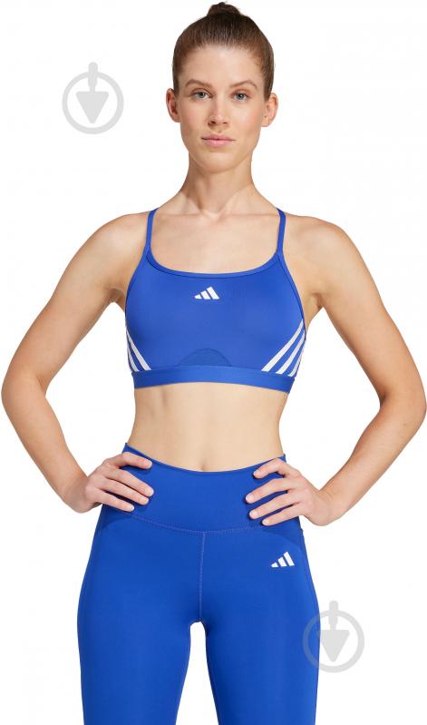 Бра Adidas AERCT LS 3S BRA IY7731 р.S-A/B синий - фото 1