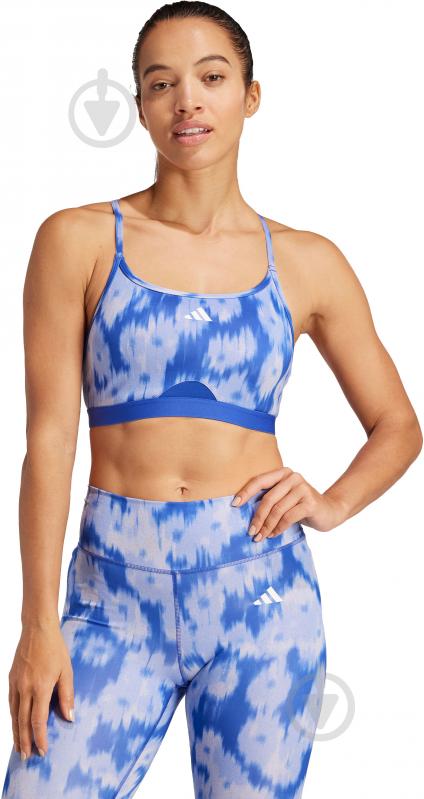 Бра Adidas AER LS AOP BRA JF3168 р.S-A/B фиолетовый - фото 1