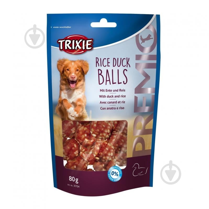 Ласощі Trixie PREMIO Rice Duck Balls, кульки з качкою і рисом, 80 г - фото 1