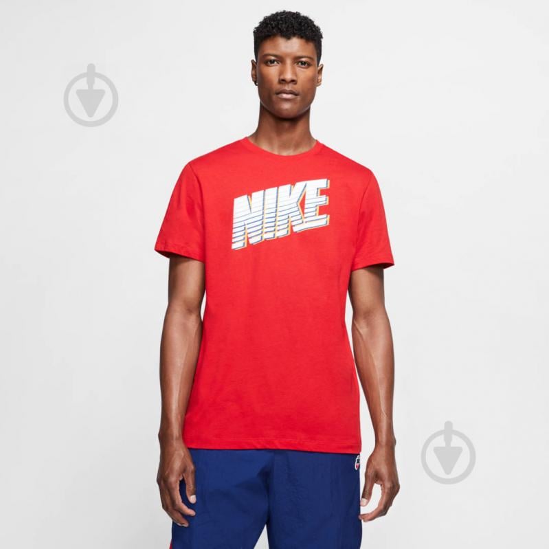 Футболка Nike M NSW TEE NIKE BLOCK CK2777-657 р.2XL червоний - фото 4