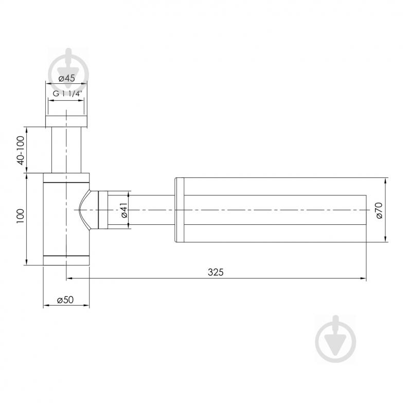 Сифон для умивальника Imprese Brenta ZMK081906600 з випуском 1 1/4, колбовий - фото 2