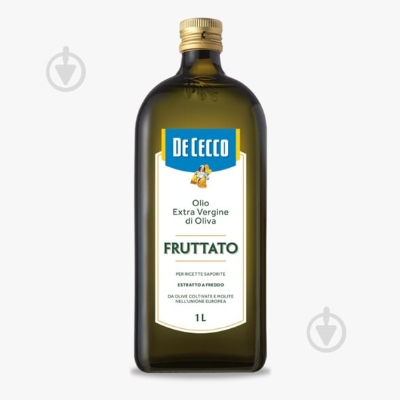 Олія оливкова De Cecco Extra Vergine Fruttato 12 шт/ящ 1 л - фото 1 Олія оливкова De Cecco Extra Vergine Fruttato 12 шт/ящ 1 л - фото 1