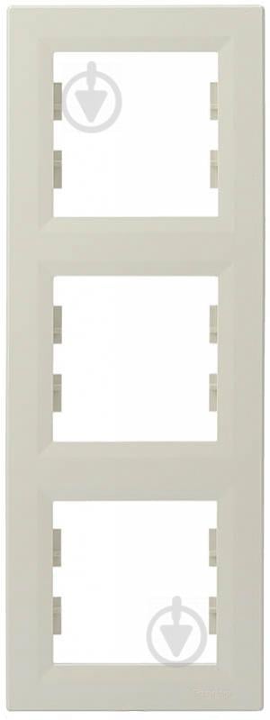 Рамка трехместная Schneider Electric ASFORA вертикальная кремовый EPH5810323 - фото 1