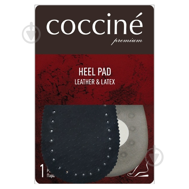 Подпяточник HEEL PAD LATEX-LEATHER COCCINE р.44-45-46 черный - фото 1