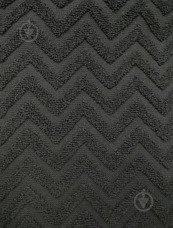 Рушник махровий Зигзаги 30x70 см чорний Simi - фото 3