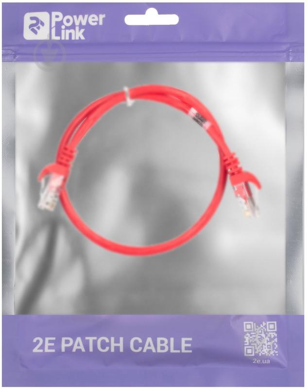 Патч-корд 2E Cat 5e UTP RJ45 26AWG 7/0.16 CCA 2E-PC5ECA-050RD 0,5 м красный - фото 3