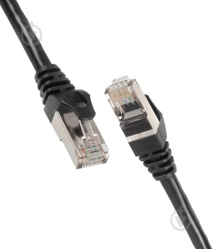 Патч-корд 2E PC5ECA - 100BK Cat 5e / RJ45 / 26AWG 1 м черный - фото 1