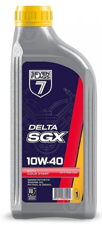 Моторна олива 7FLAGS Delta SGX API SG/CD 15W-40 1 л (24196) - фото 1