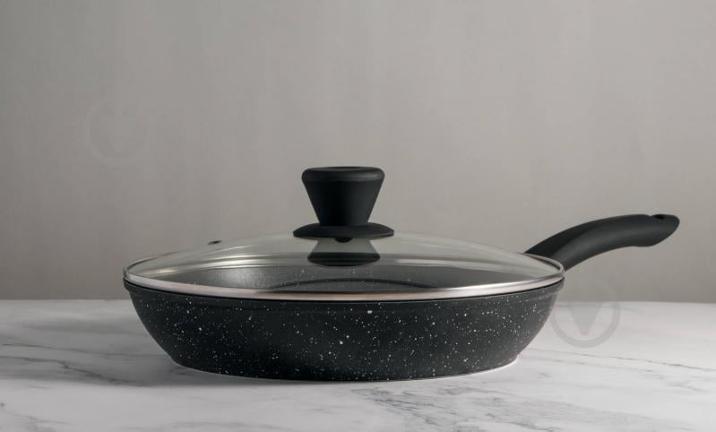 Сковорода с крышкой Gusto GT-2307-26 Galaxy 26x4.5 cм - фото 2