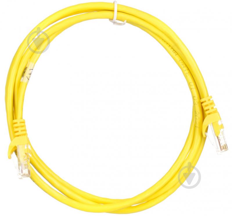 Патч-корд 2E Cat 5e UTP RJ45 26AWG 7/0.16 CCA 2E-PC5ECA-150YLW 1,5 м жовтий - фото 1