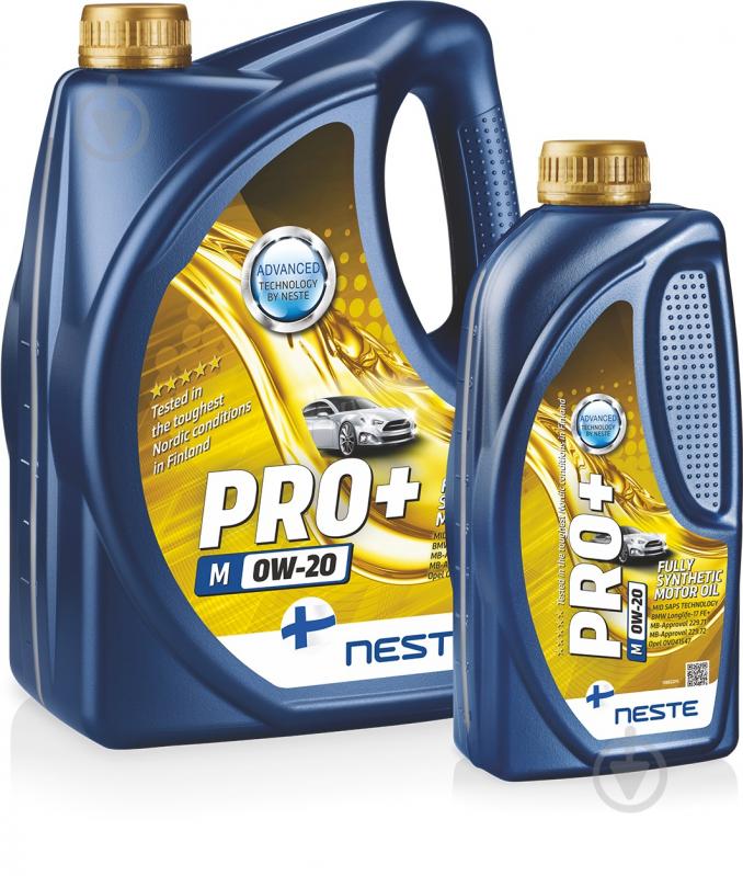 Моторне мастило Neste Oil Pro+ M 0W-20 5 л - фото 1