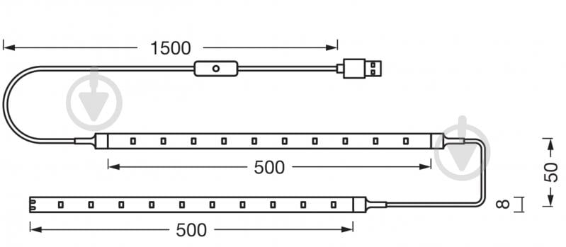 Стрічка світлодіодна Ledvance FLEX TV MOOD LIGHT 3500K USB 2,8 Вт IP20 5 В білий - фото 7