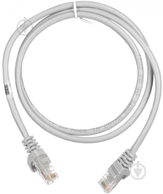 Патч-корд 2E Cat 5e UTP RJ45 26AWG 7/0.16 Cu 2E-PC5ECOP-100GRY 1 м сірий - фото 1