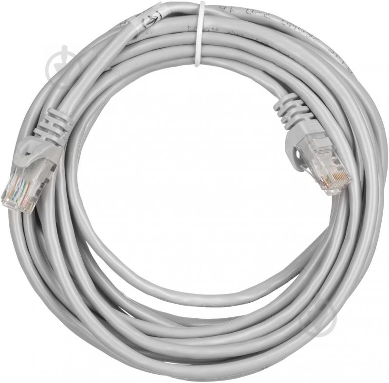 Патч-корд 2E Cat 5e UTP RJ45 26AWG 7/0.16 Cu 2E-PC5ECOP-500GRY 5 м серый - фото 1