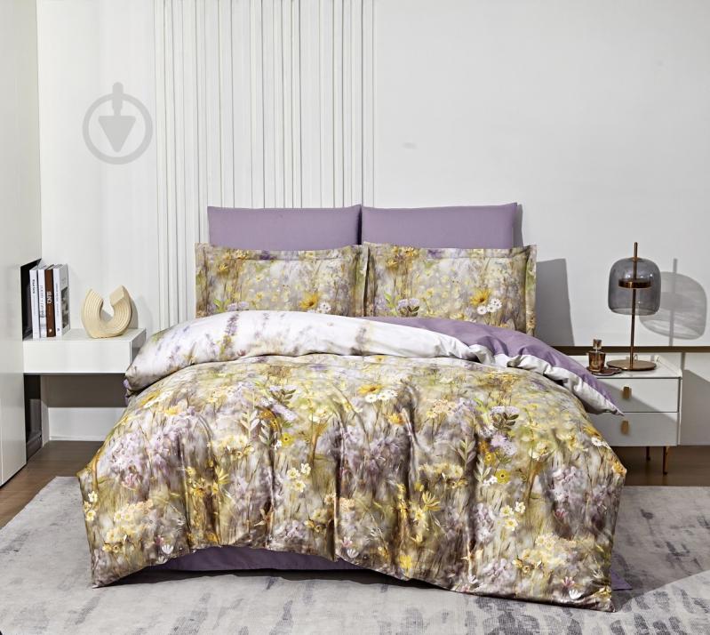 Комплект постільної білизни L1830 -1,5 жовтий із бежевим Word of Dream - фото 1 Комплект постільної білизни L1830 -1,5 жовтий із бежевим Word of Dream - фото 1