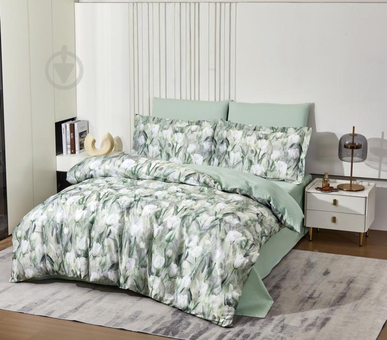 Комплект постельного белья L1888 -1,5 зеленый Word of Dream - фото 3 Комплект постельного белья L1888 -1,5 зеленый Word of Dream - фото 3