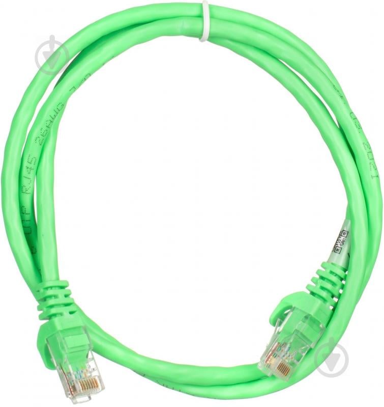 Патч-корд 2E Cat 6 UTP RJ45 26AWG 7/0.16 Cu 2E-PC6COP-100GRN 1 м зелений - фото 1