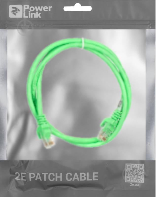 Патч-корд 2E Cat 6 UTP RJ45 26AWG 7/0.16 Cu 2E-PC6COP-100GRN 1 м зелений - фото 3