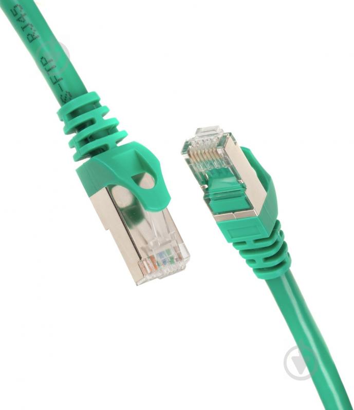 Патч-корд 2E Cat 6 S-FTP RJ45 4Х2 27AWG 7/0.14 Cu 2E-PC6SFTPCOP-020GRN 0,2 м зеленый - фото 1