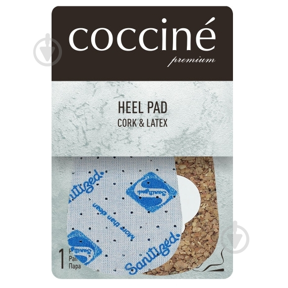 Подпяточник HEEL PAD LATEX&CORK M (2) COCCINE р.38-39-40 синий - фото 1