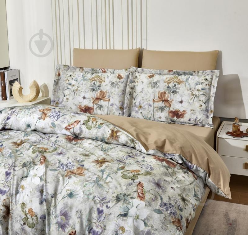 Комплект постільної білизни L1183 євро бежевий/мульті Word of Dream - фото 2 Комплект постільної білизни L1183 євро бежевий/мульті Word of Dream - фото 2