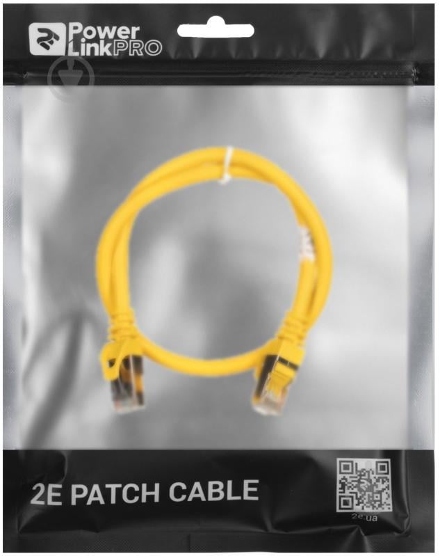 Патч-корд 2E Cat 6 S-FTP RJ45 4Х2 27AWG 7/0.14 Cu 2E-PC6SFTPCOP-050YLW 0,5 м желтый - фото 3