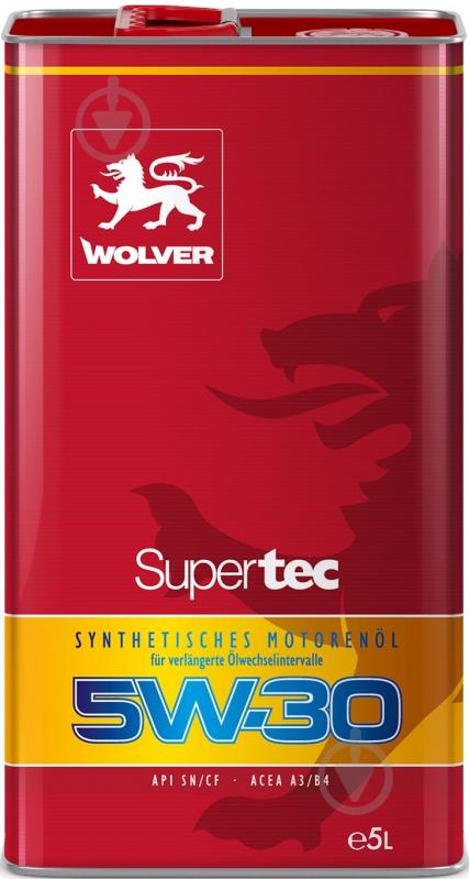 Моторное масло синтетическое Wolver 5W-30 5 л (21766) - фото 1