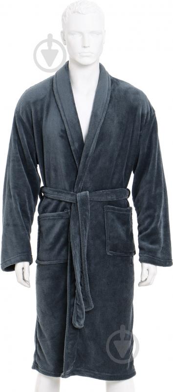Халат домашний La Nuit Solid р. L темно-серый - фото 1