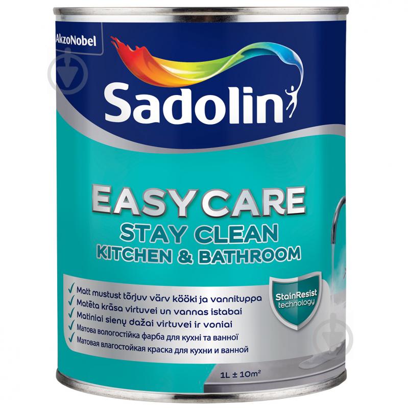 Фарба акрилова Sadolin EasyCare Kitchen & Bathroom BC мат прозорий 0,93 л - фото 1