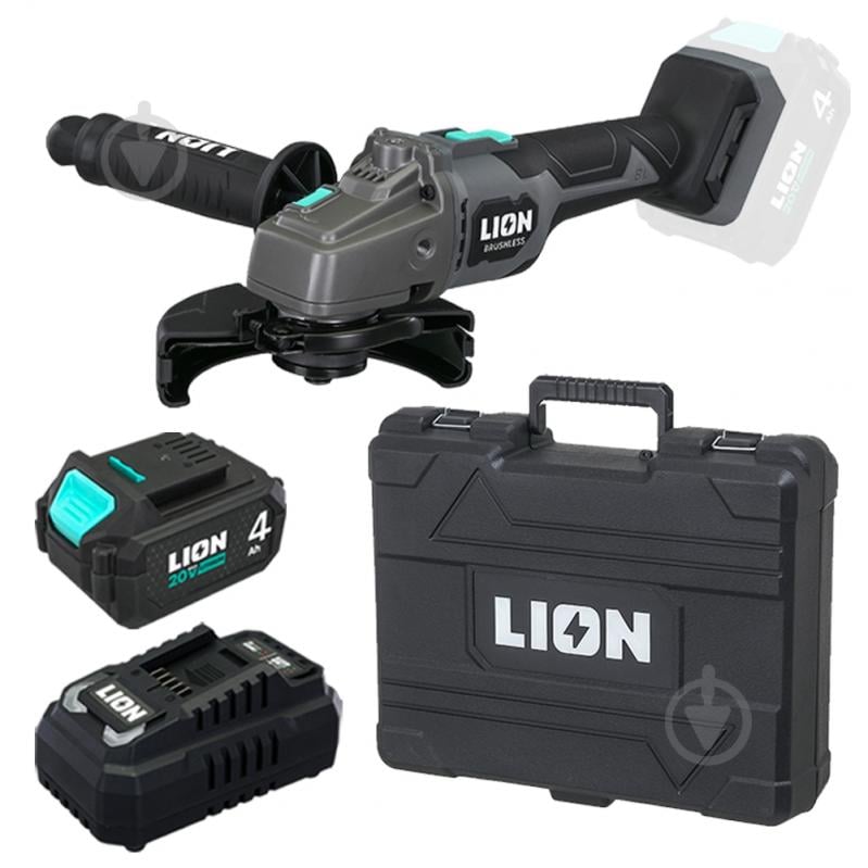 Болгарка (кутова шліфмашина) LION BG1-20BL-125SC-4A1-C - фото 1