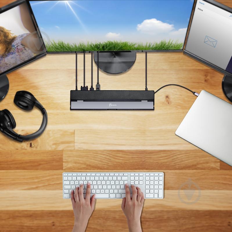 Док-станція J5Create JCD543-N dark grey (JCD543-N) - фото 9