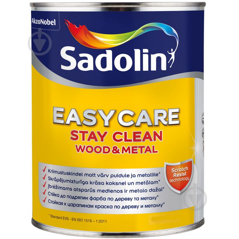 Емаль Sadolin EasyCare Wood & Metal BW біла мат 0,7 л - фото 1