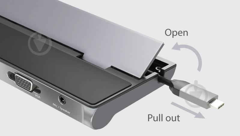 Док-станция J5Create USB-C 10-в-1 dark grey (JCD543P-EN) - фото 12