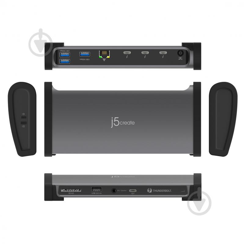 Док-станція J5Create USB-C 11-в-1 dark grey (JTD562-EN) - фото 5