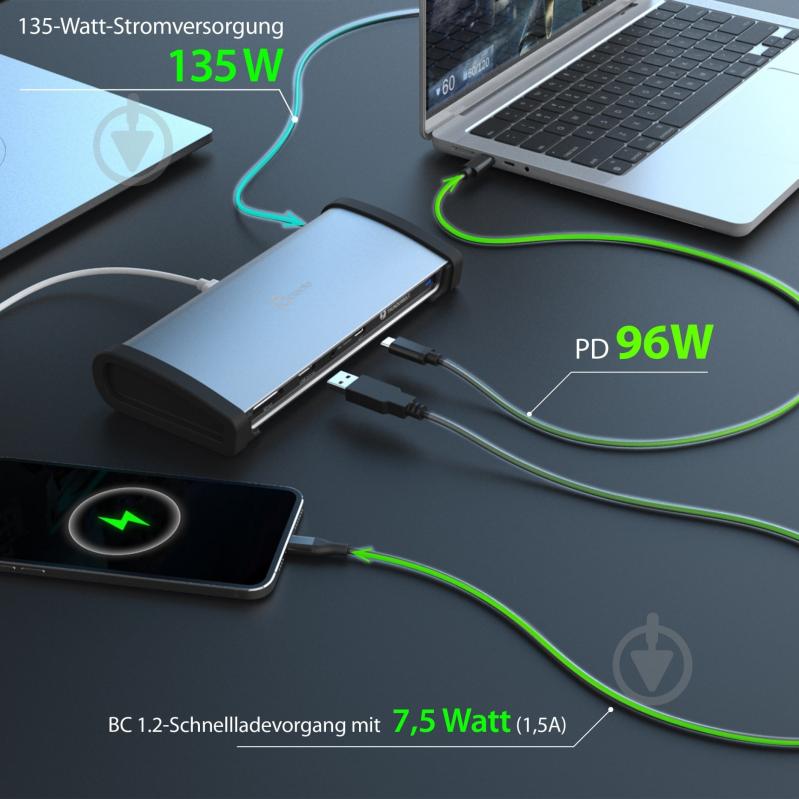 Док-станція J5Create USB-C 11-в-1 dark grey (JTD562-EN) - фото 9