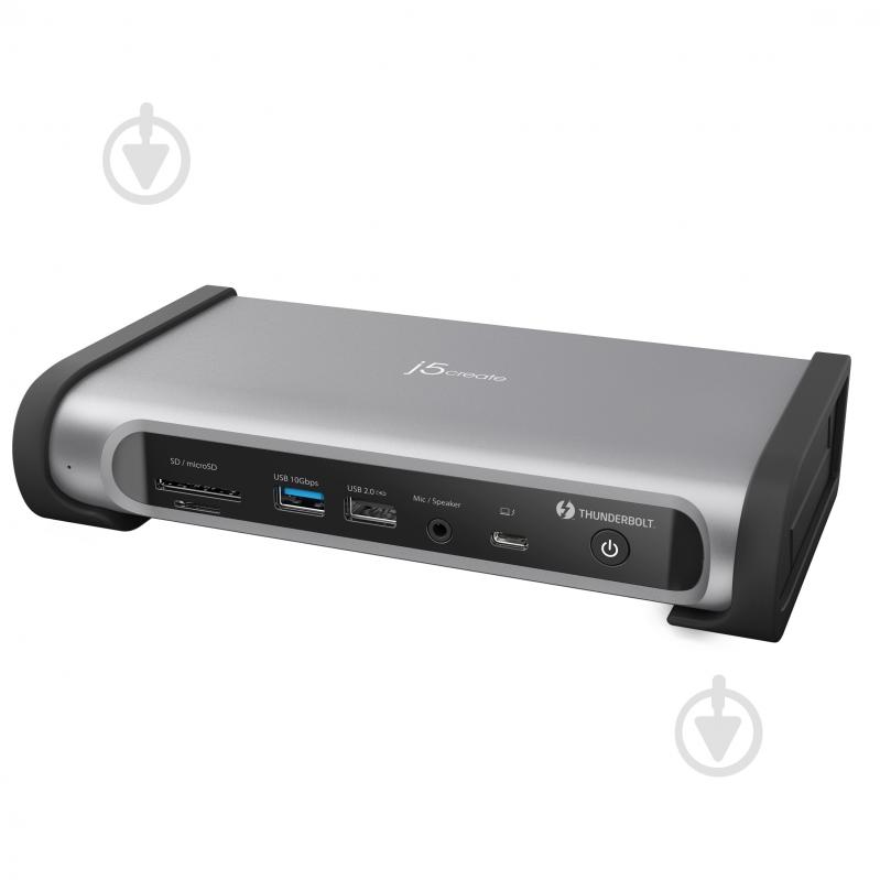 Док-станція J5Create USB-C 15-в-1 dark grey (JTD568-EN) - фото 1