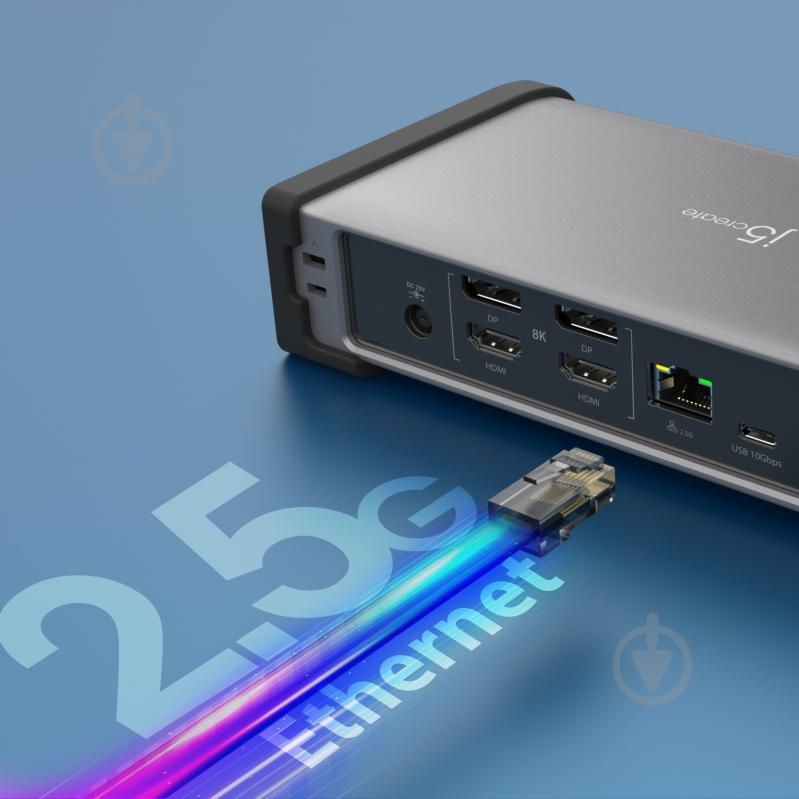 Док-станція J5Create USB-C 15-в-1 dark grey (JTD568-EN) - фото 8