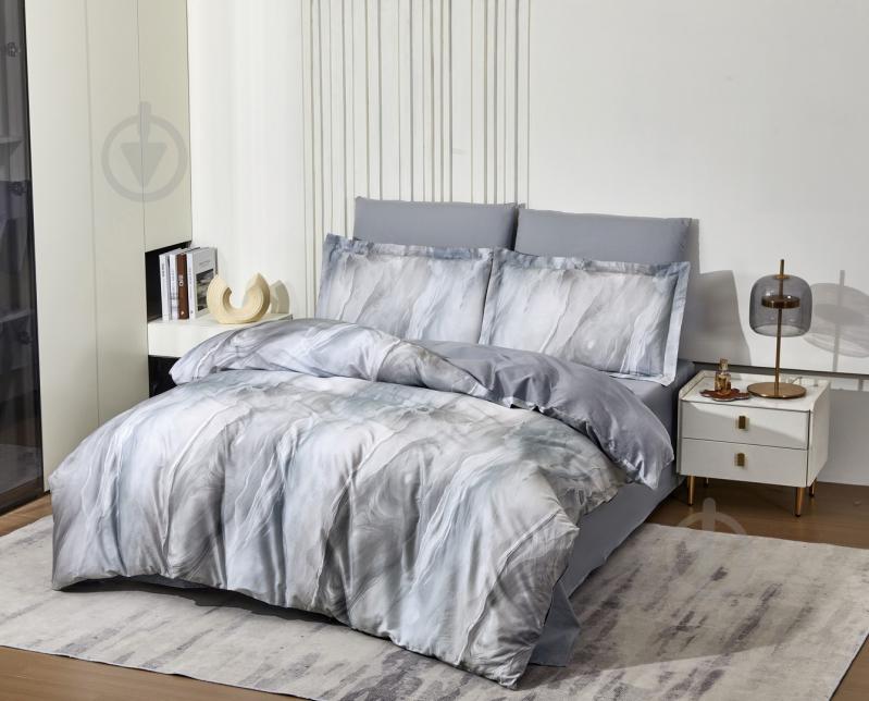 Комплект постельного белья L1862-семейный серый Word of Dream - фото 5 Комплект постельного белья L1862-семейный серый Word of Dream - фото 5