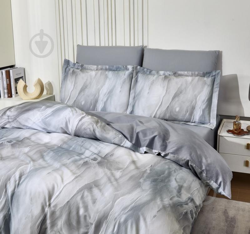 Комплект постельного белья L1862-семейный серый Word of Dream - фото 2 Комплект постельного белья L1862-семейный серый Word of Dream - фото 2