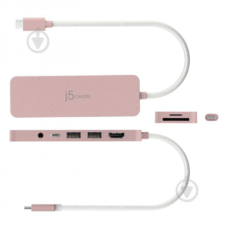 Мультипортова док-станція J5Create USB-C 6-в-1 (JCD373ER-N) - фото 3