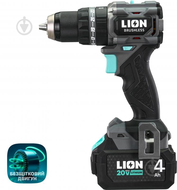 Шуруповерт ударний акумуляторний LION BD3-20BL-75NM - фото 4 Шуруповерт ударний акумуляторний LION BD3-20BL-75NM - фото 4